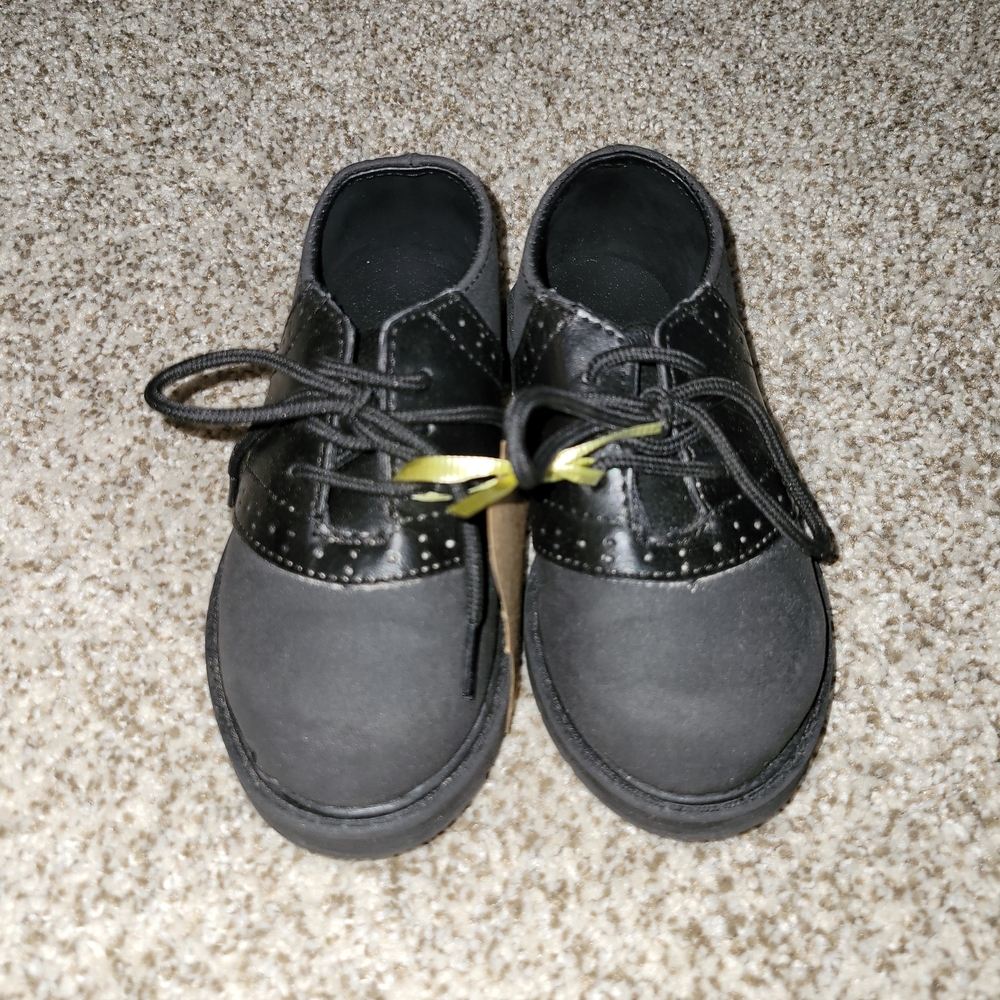 Toddler Black Oxford Shoes 7